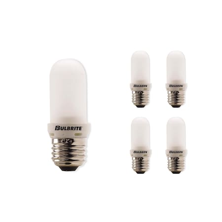 Bulbrite Mini 150w Equivalent T8 Medium Screw Base E26 in Frost Finish Dimmable 2900K Halogen Light Bulb, 5PK 861996